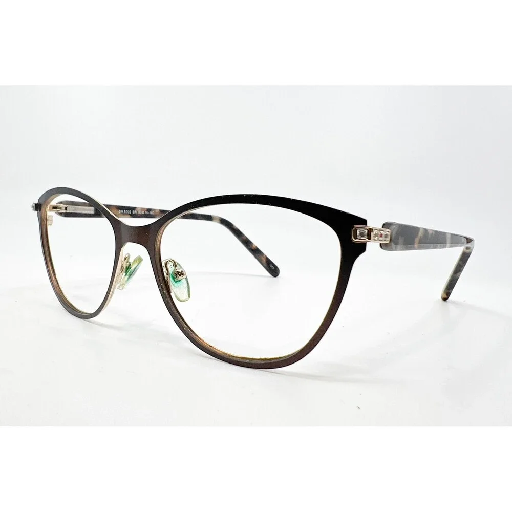South Hampton Eyeglasses Womens Brown SH8002 Cat Eye Tortoise 53-16-140